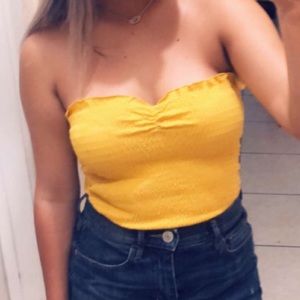 Yellow tube top